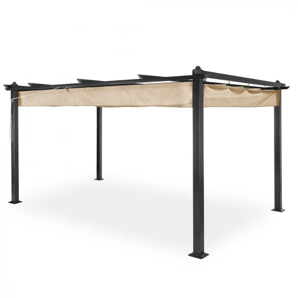 Bedly HF49761 3×4 m, fristående aluminiumpergola med duk