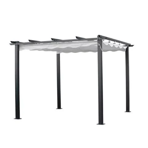Jabo 10041 4×4 m, grå pergola med duktak